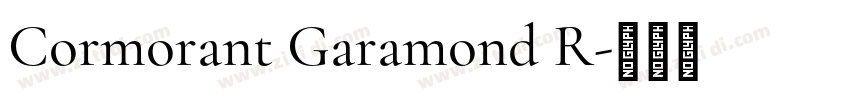 Cormorant Garamond R字体转换